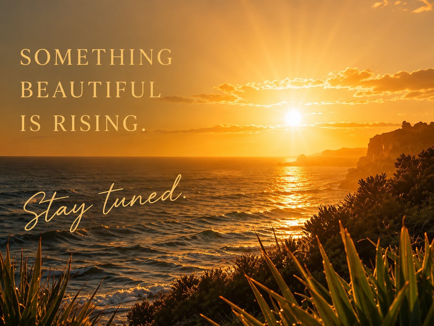 Something beautiful is rising: Australian sunrise over the ocean