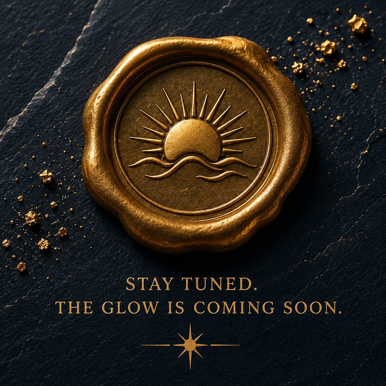 The glow is coming soon: Auskin gold wax seal